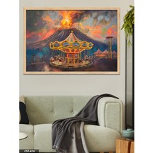 Evine Moda Atlı Karınca Tek Parça Ahşap Çerçeveli Tablo