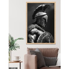 Evine Moda Savaşçı Gladyatör Tek Parça Ahşap Çerçeveli Tablo