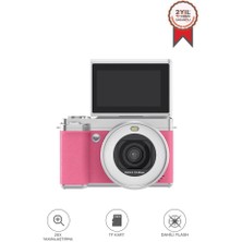Torima Dijital Mini Fotoğraf Video Kamera Wifi 5k CMR45 Pembe