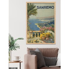 Evine Moda Sanremo Afiş Tek Parça Ahşap Çerçeveli Tablo
