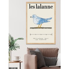 Evine Moda Les Lalanne - Mavi Kuş Tek Parça Ahşap Çerçeveli Tablo