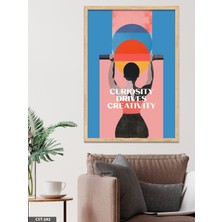 Evine Moda Merak Yaratıcılığı Teşvik Eder Tek Parça Ahşap Çerçeveli Tablo