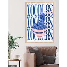 Evine Moda Noodles Tek Parça Ahşap Çerçeveli Tablo