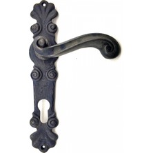 MiraLive Antika Tarz Dekoratif Pirinç Okyanus Oda Kapı Kolu - 230X46 Mm, Oksit