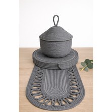 Wicker Rustic Yemek Takımı Servis Seti, Runner, Supla, Amerikan Servisi