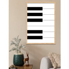 Evine Moda Piyano Tek Parça Ahşap Çerçeveli Tablo