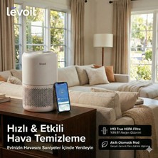 Levoit Ultra Sessiz Akıllı Hava Temizleyici Gece Modu Özellikli 50M² H13 Hepa Filtreli Hassas Uyku ve Odaklanma Dostu Beyaz