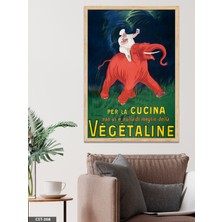 Evine Moda Vegetaline Fil Üzerinde Insan Tek Parça Ahşap Çerçeveli Tablo