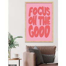 Evine Moda Focus On The Good Tek Parça Ahşap Çerçeveli Tablo