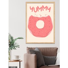 Evine Moda Yummy Donat Tek Parça Ahşap Çerçeveli Tablo