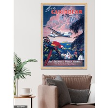 Evine Moda Caribbean By Clibber Tek Parça Ahşap Çerçeveli Tablo