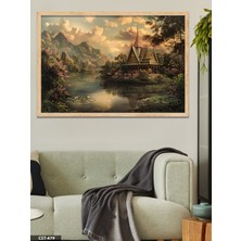 Evine Moda Tapınak Tek Parça Ahşap Çerçeveli Tablo