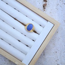 Lapis Lazuli Çelik Yüzük