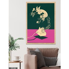 Evine Moda Lanny Sommese Telefon Tek Parça Ahşap Çerçeveli Tablo