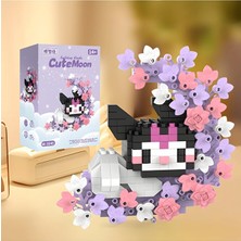 Brıcks Kuromi Çiçekli Ay Tasarımlı Dekoratif Yapı Blok Seti