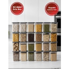 Effe Home 24'lü Orta Boy Set Premium Saklama Kabı