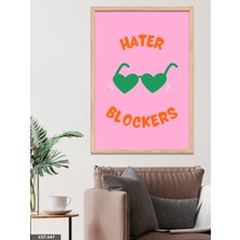Evine Moda Hater Blockers Tek Parça Ahşap Çerçeveli Tablo