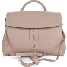 Valentino Kadın Üstten Saplı ve Askılı Deri El Çantası - Pudra