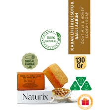 Naturix Natural Peeling Etkili Kabak Lifli Keçi Sütü & Ballı Sabun 130 Gr