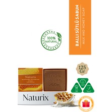 Naturix Natural Ballı Sütlü Sabun Peeling Etkili Nemlendirici Ve Besleyici Honey Milk Soap 125 Gr