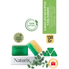 Naturix Doğal Kabak Lifli Okaliptus Yağlı Sabun Nemlendirici Peeling Etkili Arındırıcı Okaliptus Soap 130 gr