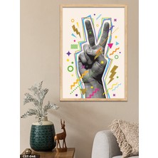 Evine Moda Barış Tek Parça Ahşap Çerçeveli Tablo