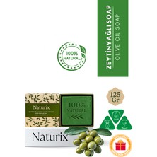 Naturix Natural Zeytinyağlı Sabun Cilt Ve Saç Sabunu Doğal Nemlendirici Arındırıcı Olive Oil Soap 125 Gr