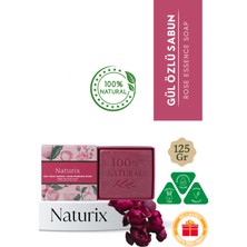 Naturix Natural Türk Gülü Sabunu Leke Önleyici Gül Mayalı Cilt Tonu Eşitleyici Turkısh Rose Soap