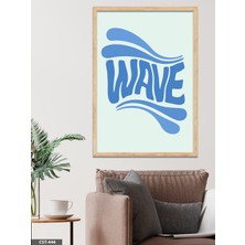 Evine Moda Wave Tek Parça Ahşap Çerçeveli Tablo