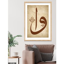 Evine Moda Elif ve Vav Tek Parça Ahşap Çerçeveli Tablo