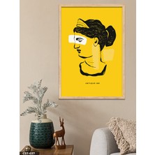 Evine Moda Antique Ink Sanatsal Art Tek Parça Ahşap Çerçeveli Tablo
