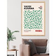 Evine Moda Yayoi Kusama Tokyo 1984 Polka Dot Tek Parça Ahşap Çerçeveli Tablo