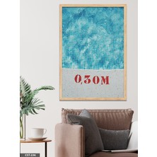 Evine Moda Yüzme Havuzunun Derinliği Tek Parça Ahşap Çerçeveli Tablo