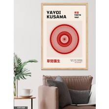 Evine Moda Yayoi Kusama Tokyo Kırmızı Spiral Tek Parça Ahşap Çerçeveli Tablo