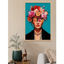 Evine Moda Kahlo Tek Parça Ahşap Çerçeveli Tablo
