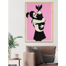 Evine Moda Banksy Bomb Hugger Tek Parça Ahşap Çerçeveli Tablo