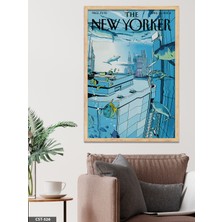Evine Moda The New Yorker Poster Balık Tek Parça Ahşap Çerçeveli Tablo