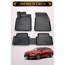 Black Gold Renault Megane 4 Sedan Uyumlu 3D Oto Paspas Premium