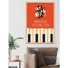 Evine Moda Jazz Montreux Festival Tek Parça Ahşap Çerçeveli Tablo