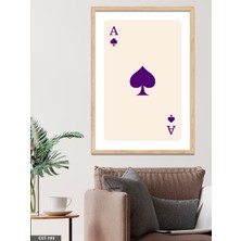 Evine Moda Mor Kalp Ası Tek Parça Ahşap Çerçeveli Tablo