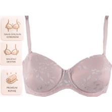 Bipamuk Kadın Destekli Dantelli Sütyen Şekillendirici Push Up