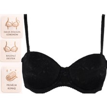 Bipamuk Kadın Destekli Dantelli Sütyen Şekillendirici Push Up