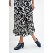 Tarçın Ayakkabı Hakiki Deri Lacivert Kadın Topuklu Deri Ayakkabı TRC50-1069