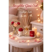 Küpeli Kristal Taşlı Dekoratif Çubuklu Oda Kokusu Seti – Kristal Taşlı Cam - Premium Cam