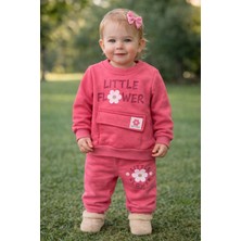 Mojo Bebek Mojo Kız Bebek 9-24 Ay Flower Baskılı Eşofman Takımı Pembe