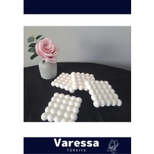 Varessa #bubble Beton Bardak Altlığı-Sabunluk 4'lü Set