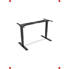 Calperia Elektrikli Ayarlanabilir Masa Iskeleti, Çift Motor, Siyah