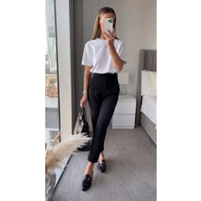 Modeva Global Kadın Önü Flotalı Dar Paça Yüksek Bel Havuç Pantolon