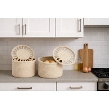 Wicker Rustic Hasır Saklama Sepeti, Patates, Soğanlık, Düzenleyici