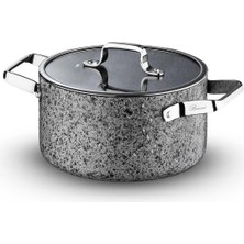 Brioni Stone-Age 32 cm Çizilmez Yanmaz Yapışmaz Indüksiyonlu Derin Tencere